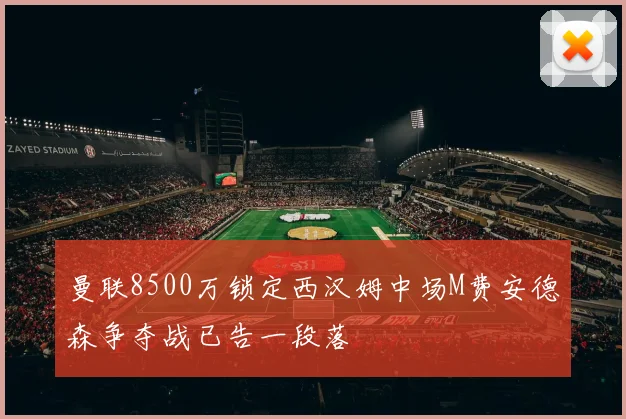 曼联8500万锁定西汉姆中场M费安德森争夺战已告一段落
